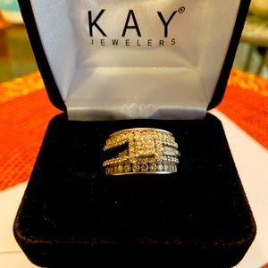 100% Authentic White Gold wedding set